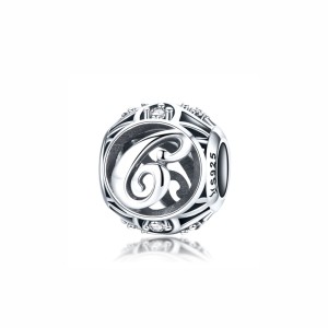Srebrny charms Ornamo Kulista Literka C ORSCC738-C