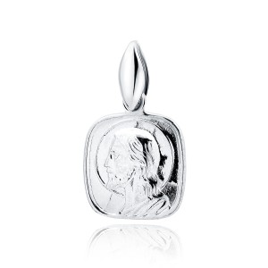 Srebrna zawieszka medalik Jezus Chrystus SL-KS0257CR