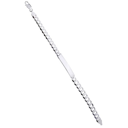 Srebrna bransoletka ozdobna pancerka z blaszką Ø 200 SL-IDCUEX200