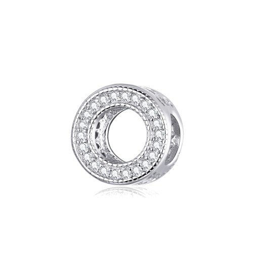 Srebrny charms Ornamo Okrąg z Cyrkonii ORBSC212
