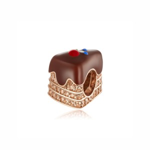 Srebrny charms Ornamo Kawałek Tortu ORBSC349