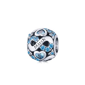 Srebrny charms Ornamo Wieczny Marzec ORBSC508-3