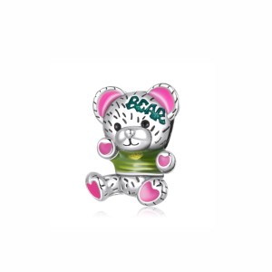Srebrny charms Ornamo Kolorowy Miś ORSCC2231