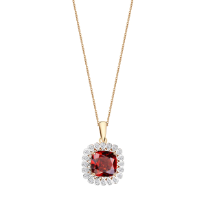 Złota zawieszka Verona z granatem i diamentami BB-Z-000-Y03-18147G