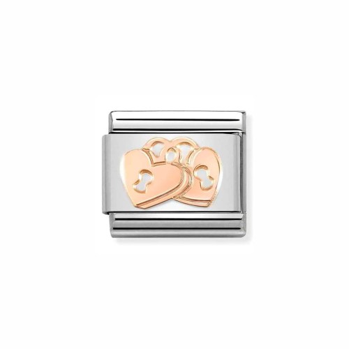 Element Link Nomination Composable Rose Gold Kłódki Serca 430104/39