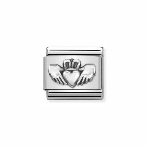 Element Link Nomination Composable Silver Claddagh 330101/53