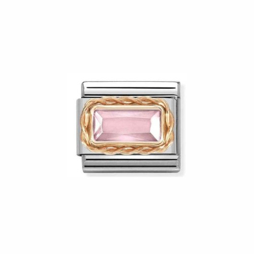 Element Link Nomination Composable Rose Gold Różowa Cyrkonia 430604/003