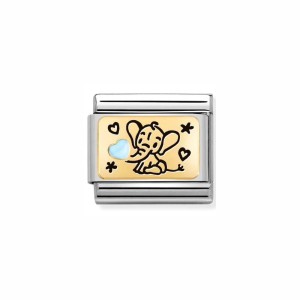 Element Link Nomination Composable Gold Słonik 030289/04