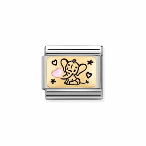 Element Link Nomination Composable Gold Słonik 030289/03