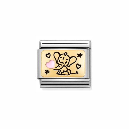 Element Link Nomination Composable Gold Słonik 030289/03