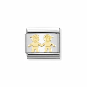Element Link Nomination Composable Gold Bracia 030162/68
