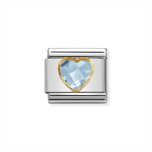 Element Link Nomination Composable Gold Serce Cyrkonia 030610/006
