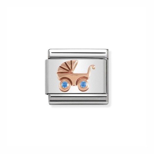 Element Link Nomination Composable Rose Gold Niebieski Wózek 430305/05