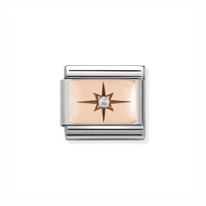 Element Link Nomination Composable Rose Gold Gwiazda z Cyrkonią 430303/05