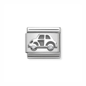 Element Link Nomination Composable Silver Auto z Cyrkoniami 330311/05