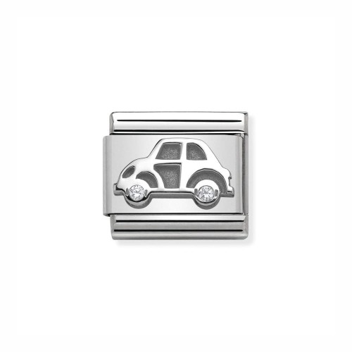 Element Link Nomination Composable Silver Auto z Cyrkoniami 330311/05