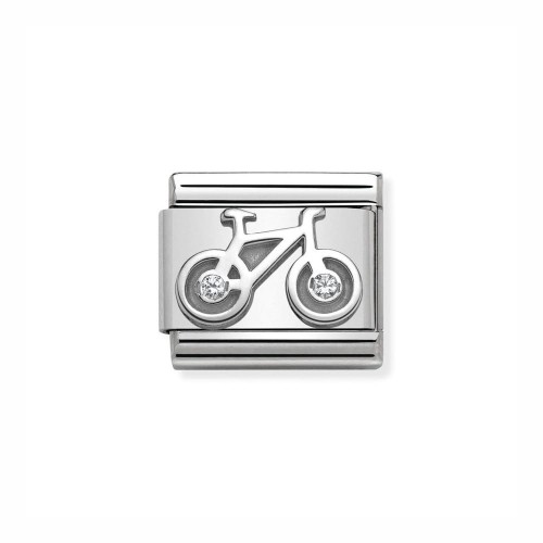 Element Link Nomination Composable Silver Rower z Cyrkoniami 330311/04