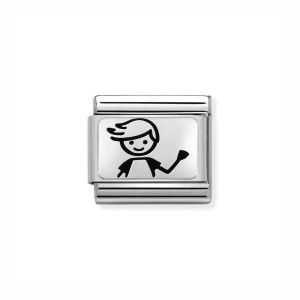 Element Link Nomination Composable Silver Chłopak 330109/48