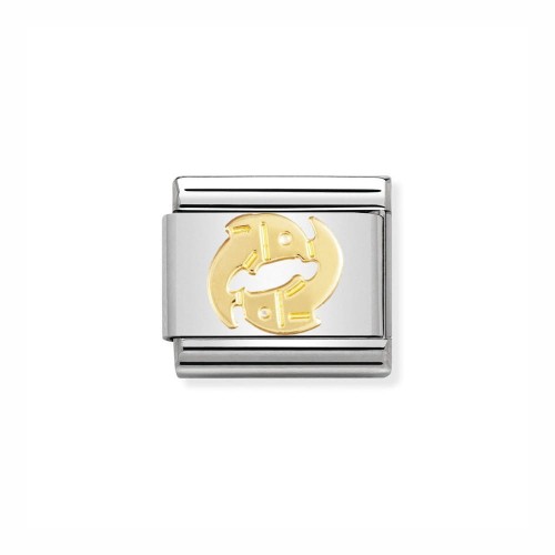 Element Link Nomination Composable Gold znak zodiaku Ryby 030104/12