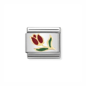 Element Link Nomination Composable Gold Tulipan 030214/10