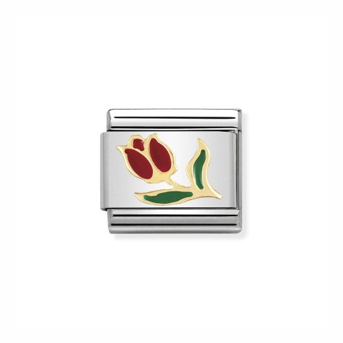 Element Link Nomination Composable Gold Tulipan 030214/10