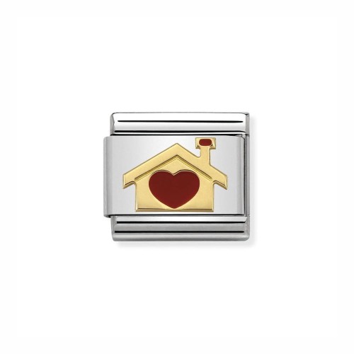 Element Link Nomination Composable Gold Domek z Sercem 030283/07