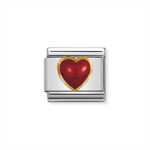 Element Link Nomination Composable Gold Czerwony Koral 030501/11