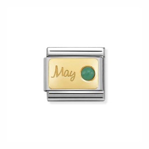Element Link Nomination Composable Gold Szmaragd Maj 030519/05