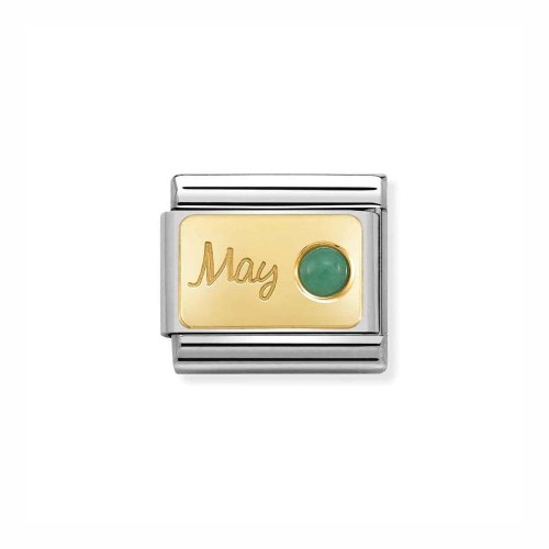 Element Link Nomination Composable Gold Szmaragd Maj 030519/05