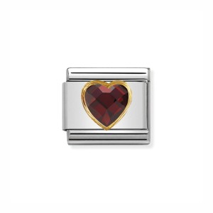 Element Link Nomination Composable Gold Czerwona Cyrkonia 030610/005
