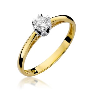 Złoty pierścionek zaręczynowy M-133 0,15ct