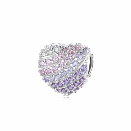 Srebrny charms Ornamo Pastelowe Serce ORBSC624