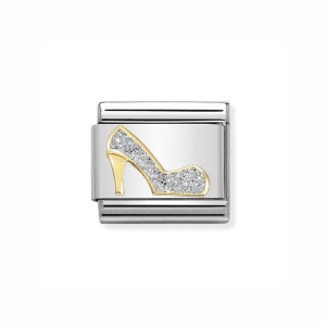 Element Link Nomination Composable Gold Szpilka z brokatem 030220/04