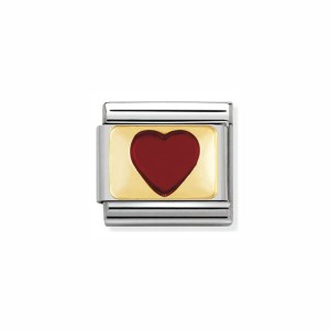 Element Link Nomination Composable Gold Czerwone Serce 030206/33