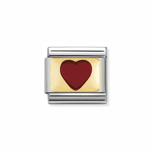 Element Link Nomination Composable Gold Czerwone Serce 030206/33