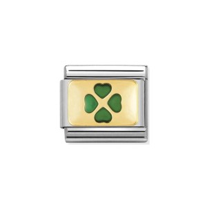 Element Link Nomination Composable Gold Zielona Koniczynka 030206/27