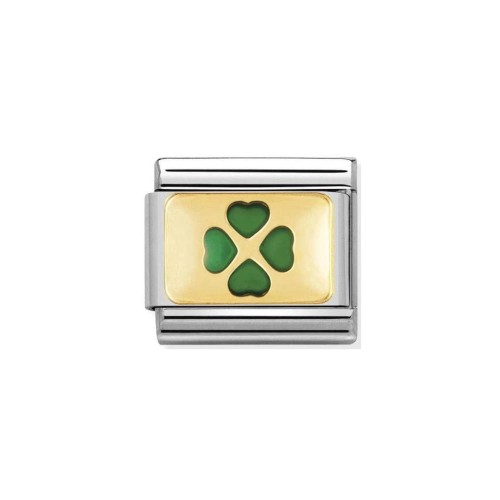 Element Link Nomination Composable Gold Zielona Koniczynka 030206/27