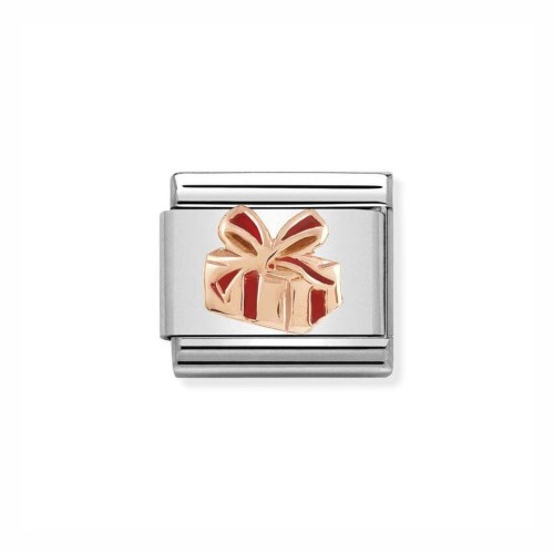 Element Link Nomination Composable Rose Gold Czerwony Prezent 430203/03