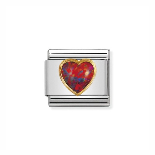 Element Link Nomination Composable Gold Czerwony Opal 030501/08