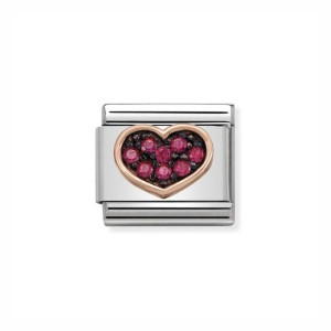 Element Link Nomination Composable Rose Gold Serce 430311/01