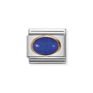 Element Link Nomination Composable Gold Granatowy Lapis Lazuli 030502/09