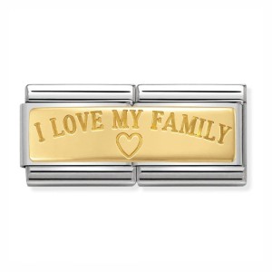 Element Double Link Nomination Composable Gold I Love My Family 030710/03