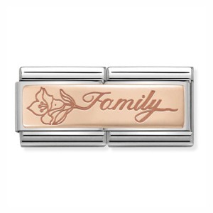 Element Link Nomination Composable Double Rose Gold Rodzina 430710/17
