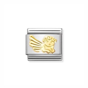 Element Link Nomination Composable Gold Aniołek Diamentowany 030149/46