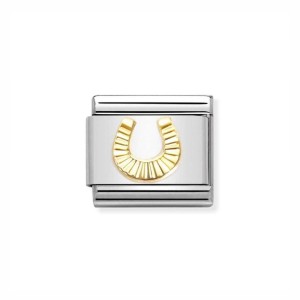 Element Link Nomination Composable Gold Podkowa Diamentowana 030149/53