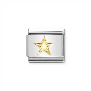 Element Link Nomination Composable Gold Gwiazdka Diamentowana 030149/55