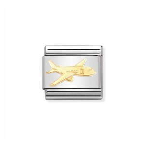 Element Link Nomination Composable Gold Samolot 030162/75