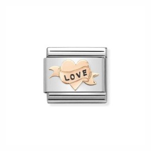 Element Link Nomination Composable Rose Gold Miłosne Serce 430202/14